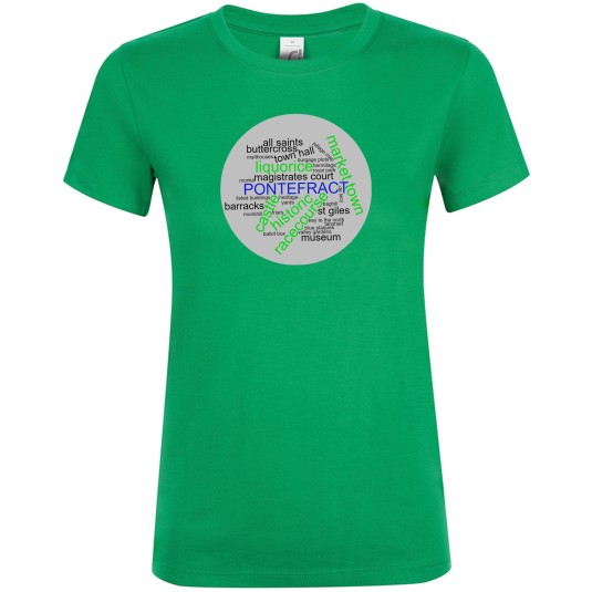 Ladies Fit Cotton Tee Shirt - Heritage Plaque Design B