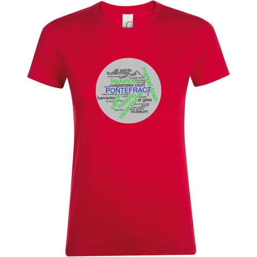 Ladies Fit Cotton Tee Shirt - Heritage Plaque Design B