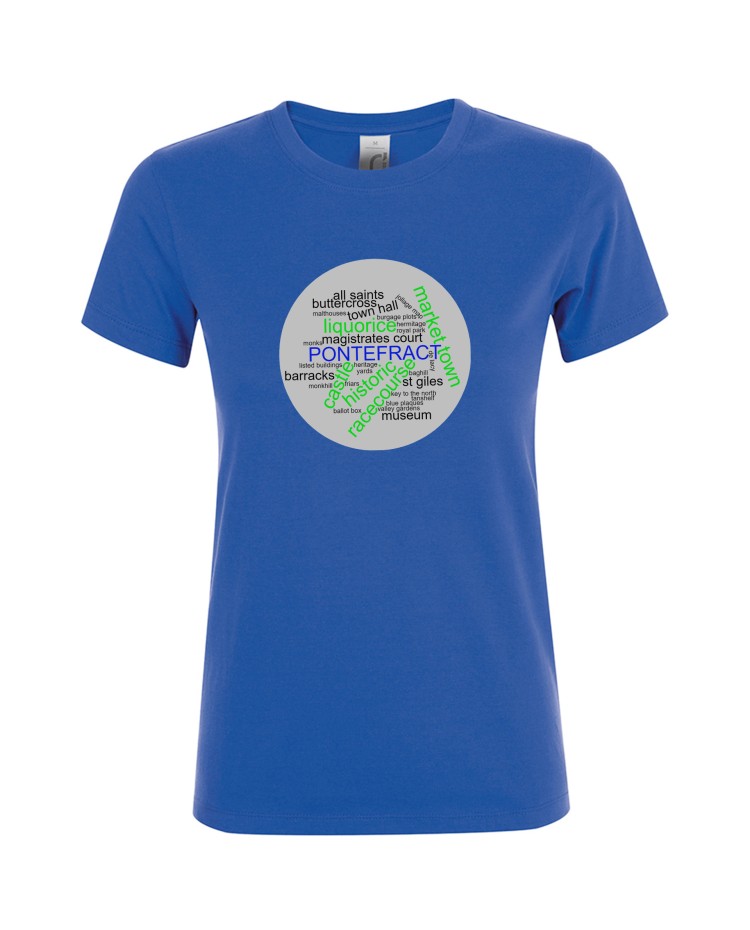 Ladies Fit Cotton Tee Shirt - Heritage Plaque Design B