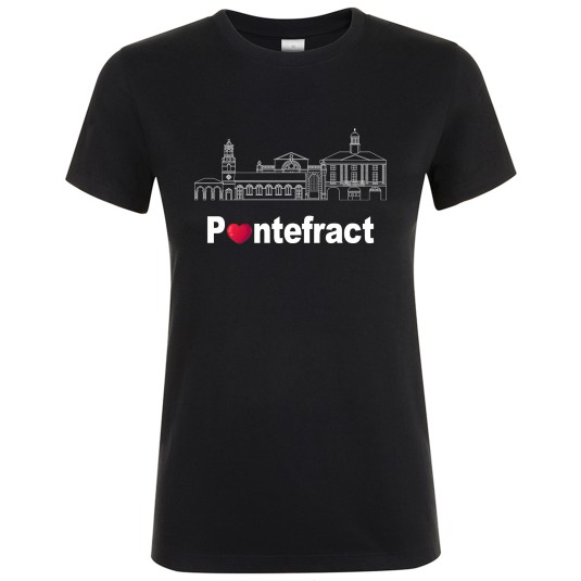 Ladies Fit Cotton Tee Shirt - Love Pontefract