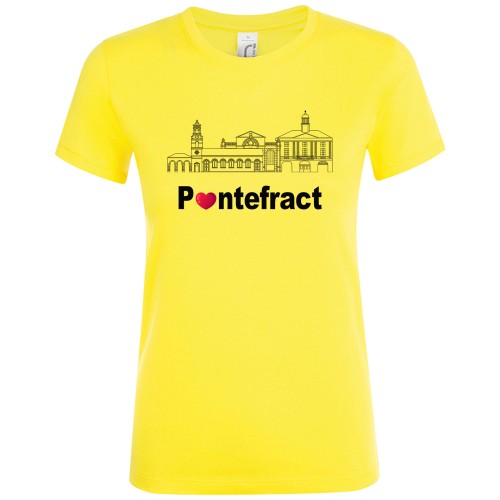 Ladies Fit Cotton Tee Shirt - Love Pontefract