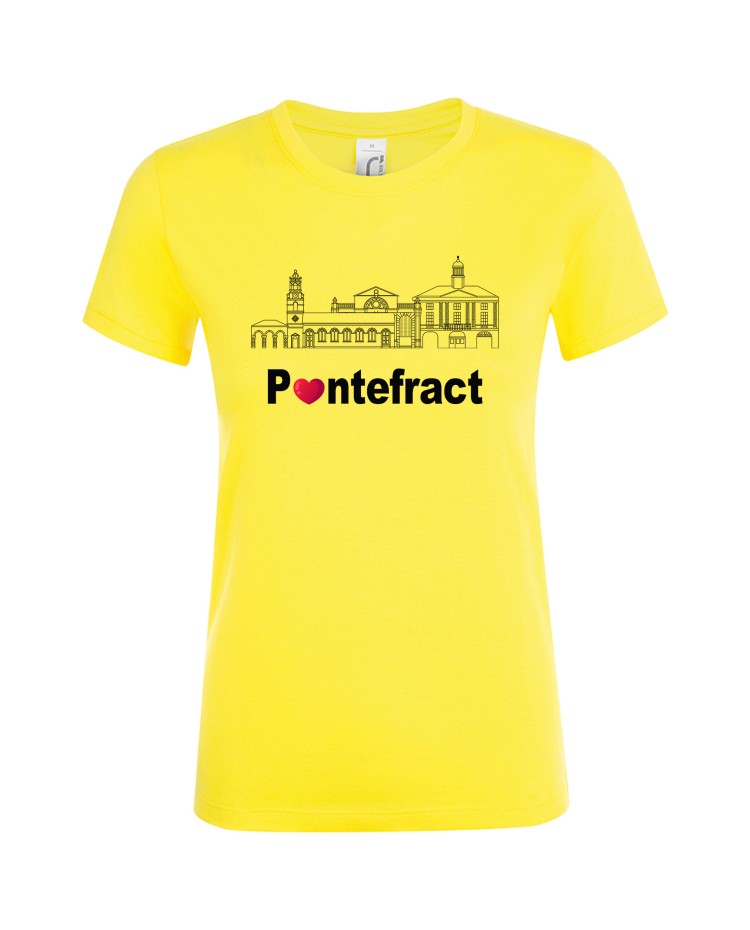 Ladies Fit Cotton Tee Shirt - Love Pontefract